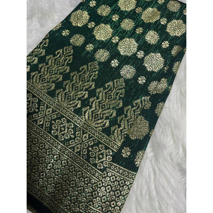 KAMDAR Songket Viral Cyberpunk Gold Bidang 44" Open Meter (Kain Ela) - Ironless & Tak Jarang