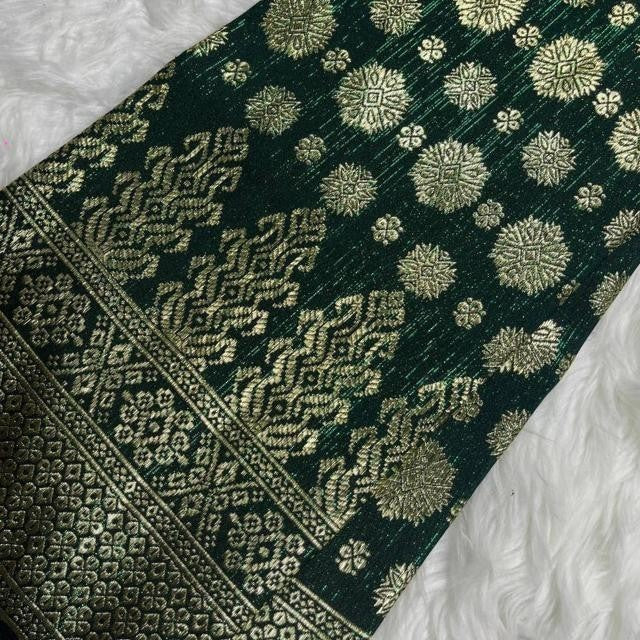 KAMDAR Songket Viral Cyberpunk Gold Bidang 44" Open Meter (Kain Ela) - Ironless & Tak Jarang