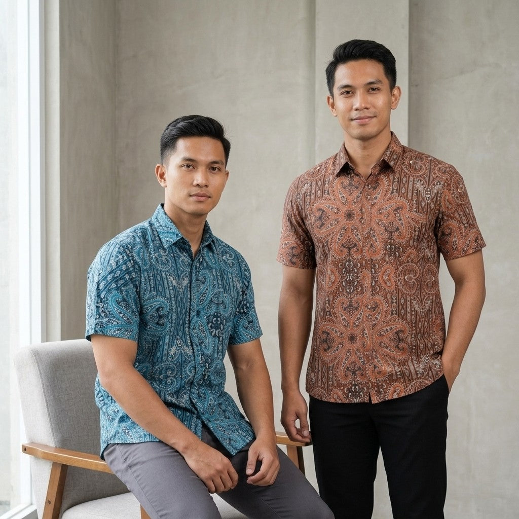 KAMDAR Austen Slub Shirt Lelaki | Kemeja Lengan Pendek Slub Cotton | Smart Casual | M-5XL