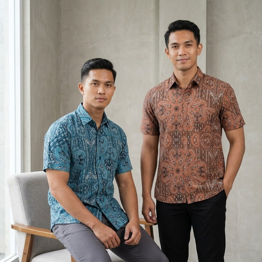 KAMDAR Austen Slub Shirt Lelaki | Kemeja Lengan Pendek Slub Cotton | Smart Casual | M-5XL