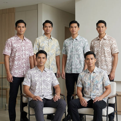 KAMDAR Asterion Lycra Shirt Lelaki | Kemeja Lengan Pendek Stretchable Breathable | Smart Casual | M-5XL