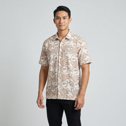 KAMDAR Asterion Lycra Shirt Lelaki | Kemeja Lengan Pendek Stretchable Breathable | Smart Casual | M-5XL