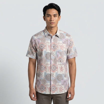 KAMDAR Asterion Lycra Shirt Lelaki | Kemeja Lengan Pendek Stretchable Breathable | Smart Casual | M-5XL