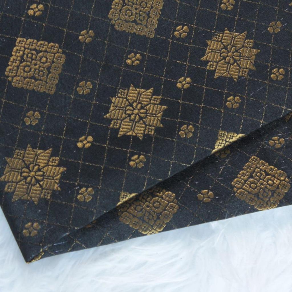 KAMDAR Songket Pagoda One Side Border Bidang 44" Open Meter (Kain Ela) - Ironless & Tak Jarang