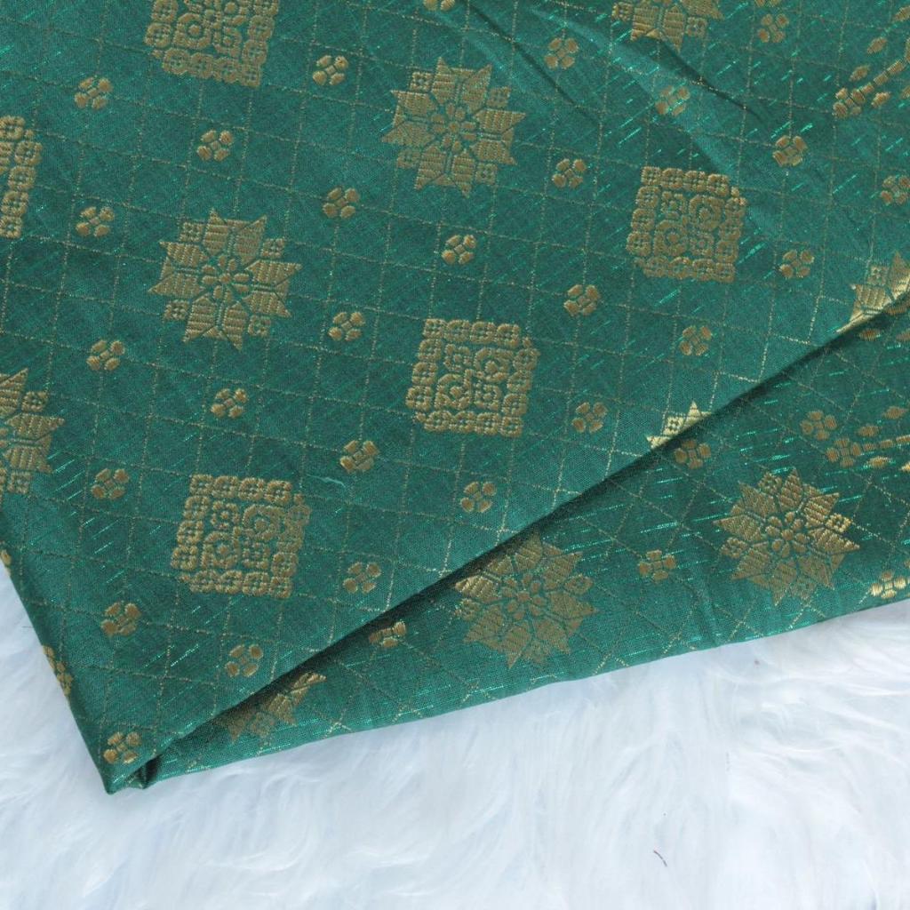 KAMDAR Songket Pagoda One Side Border Bidang 44" Open Meter (Kain Ela) - Ironless & Tak Jarang