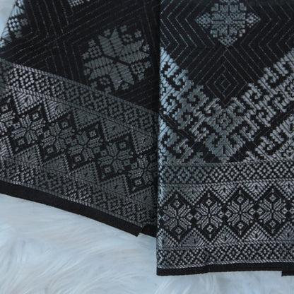 KAMDAR Songket Pyramid One Side Border Bidang 44" Open Meter (Kain Ela) - Ironless & Tak Jarang