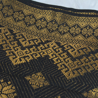 KAMDAR Songket Pyramid One Side Border Bidang 44" Open Meter (Kain Ela) - Ironless & Tak Jarang