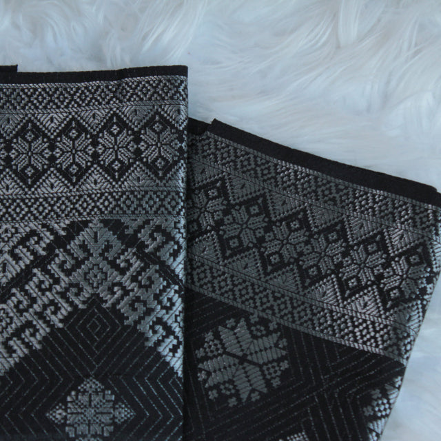 KAMDAR Songket Pyramid One Side Border Bidang 44" Open Meter (Kain Ela) - Ironless & Tak Jarang