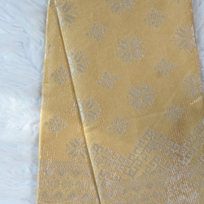 KAMDAR Songket Pyramid One Side Border Bidang 44" Open Meter (Kain Ela) - Ironless & Tak Jarang