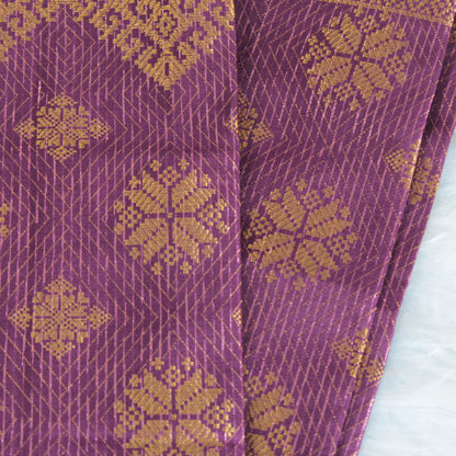 KAMDAR Songket Pyramid One Side Border Bidang 44" Open Meter (Kain Ela) - Ironless & Tak Jarang