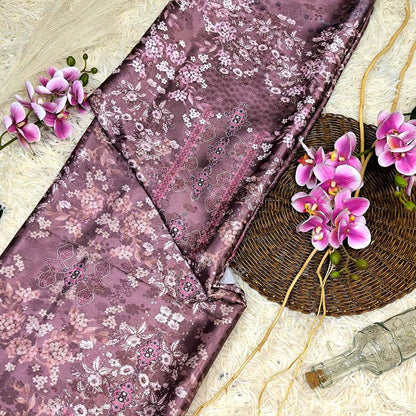 Rayanza Kain Satin Digital Print – Floral Tonal