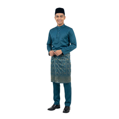 KAMDAR Sultan Stripe Sampin Original 36” x 2.25m – Tenun Synthetic Silk | Sampin Lelaki Raya