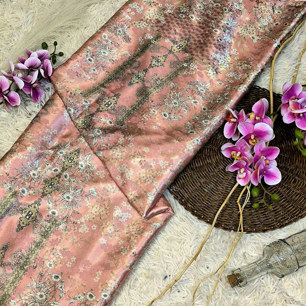 Rayanza Kain Satin Digital Print – Floral Tonal