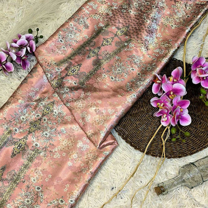 Rayanza Kain Satin Digital Print – Floral Tonal