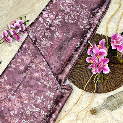 Rayanza Kain Satin Digital Print – Floral Tonal