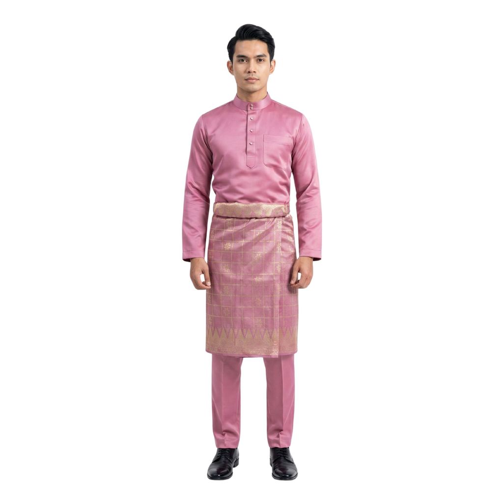 KAMDAR Sultan Stripe Sampin Original 36” x 2.25m – Tenun Synthetic Silk | Sampin Lelaki Raya