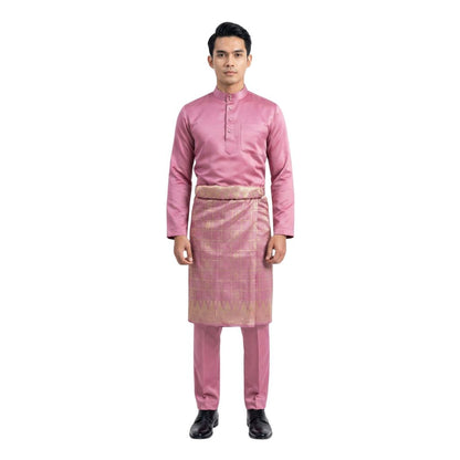 KAMDAR Sultan Stripe Sampin Original 36” x 2.25m – Tenun Synthetic Silk | Sampin Lelaki Raya