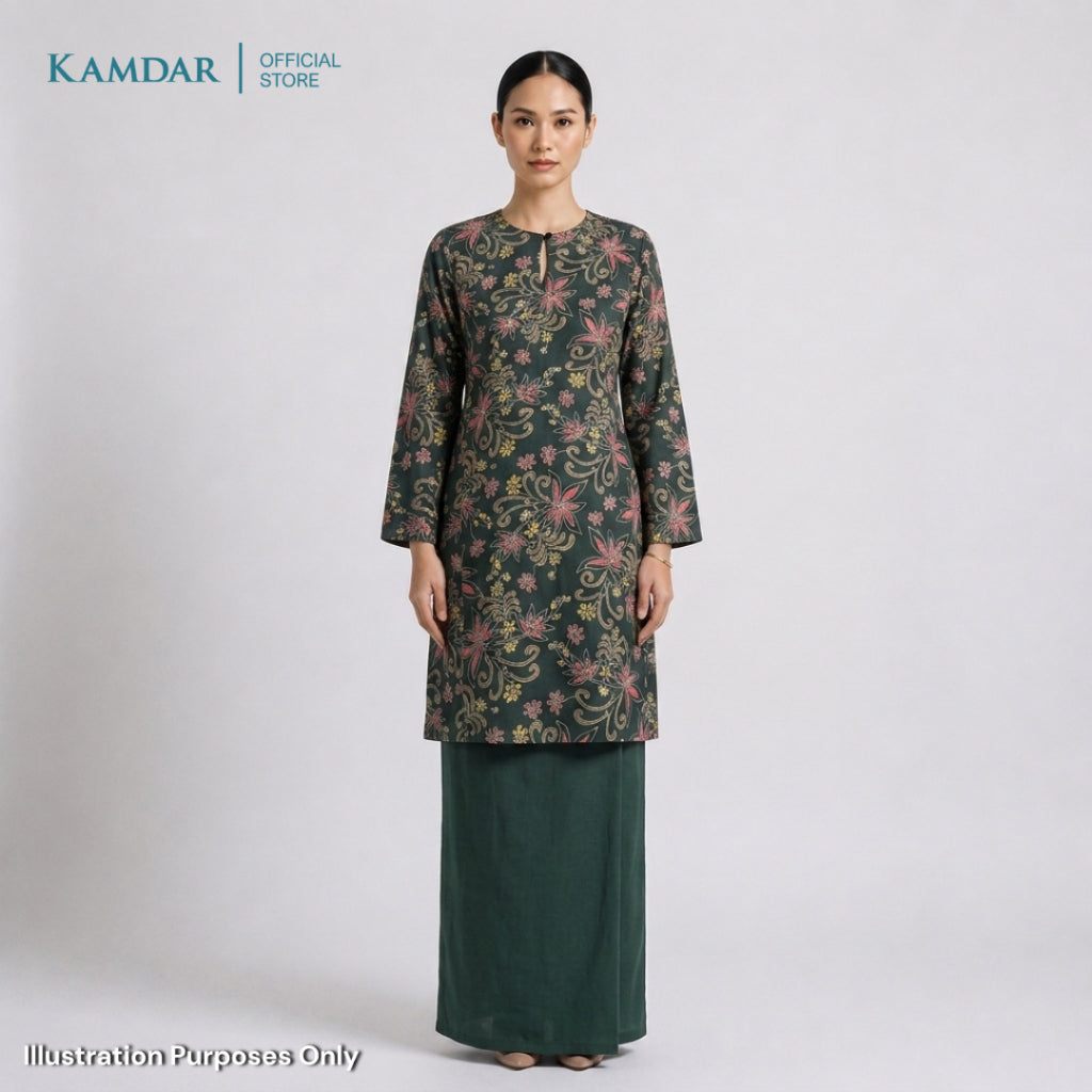KAMDAR – Cempaka Baju Kurung Pesak Gantung Chaneli Premium Wanita | Set Moden Eksklusif | S-3XL
