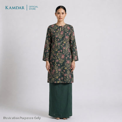 KAMDAR – Cempaka Baju Kurung Pesak Gantung Chaneli Premium Wanita | Set Moden Eksklusif | S-3XL