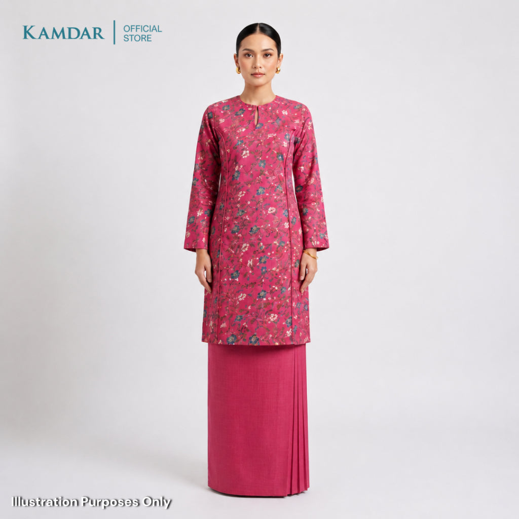 KAMDAR – Cempaka Baju Kurung Pesak Gantung Chaneli Premium Wanita | Set Moden Eksklusif | S-3XL