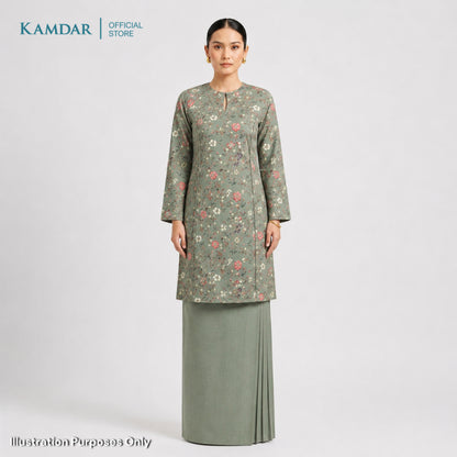 KAMDAR – Cempaka Baju Kurung Pesak Gantung Chaneli Premium Wanita | Set Moden Eksklusif | S-3XL