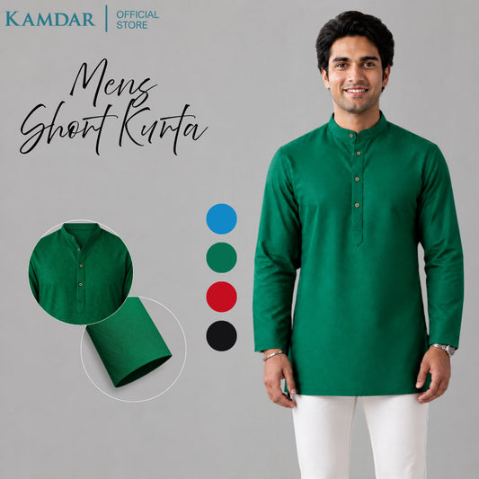KAMDAR – Baju Kurta Pendek Lelaki Kain Bercorak Berlian | Baju Deepavali Moden