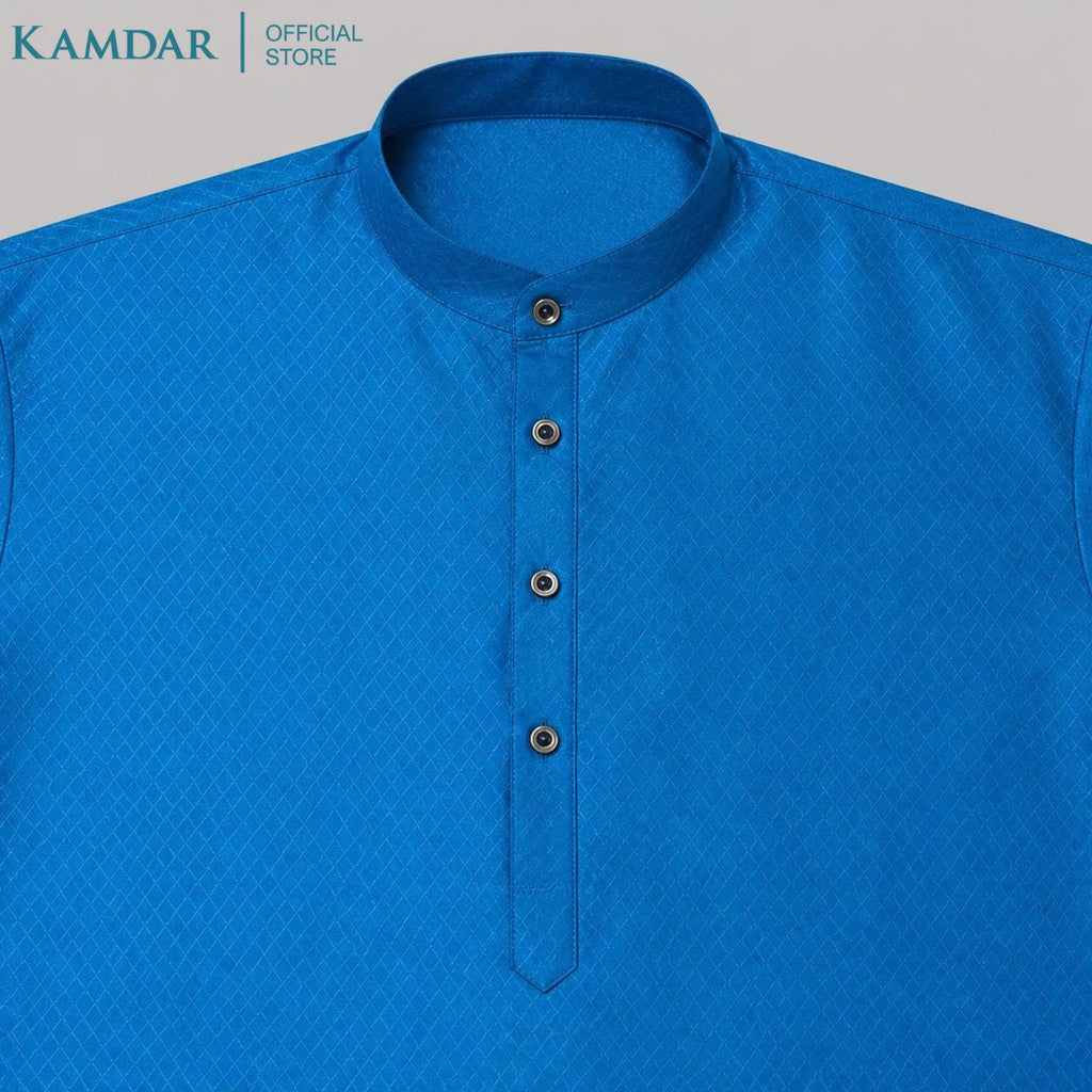 KAMDAR – Baju Kurta Pendek Lelaki Kain Bercorak Berlian | Baju Deepavali Moden