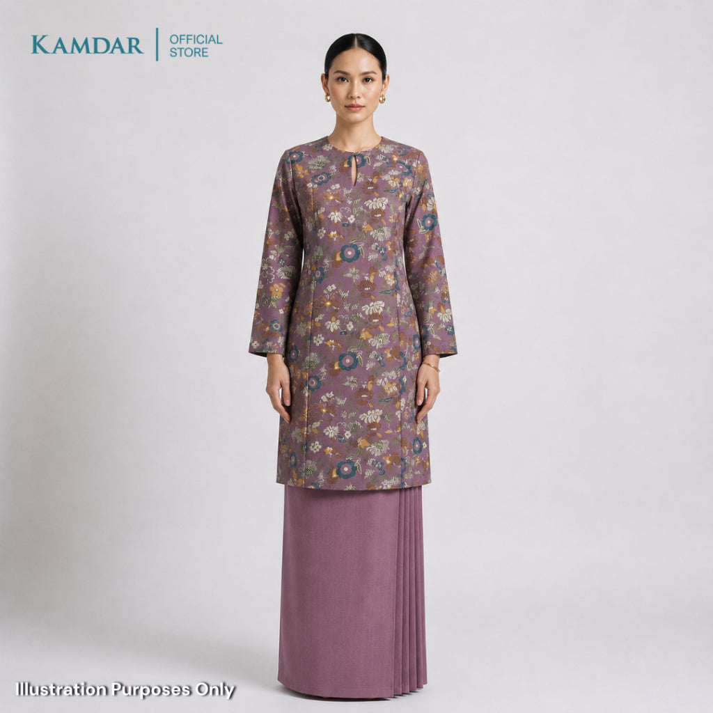 KAMDAR – Cempaka Baju Kurung Pesak Gantung Chaneli Premium Wanita | Set Moden Eksklusif | S-3XL