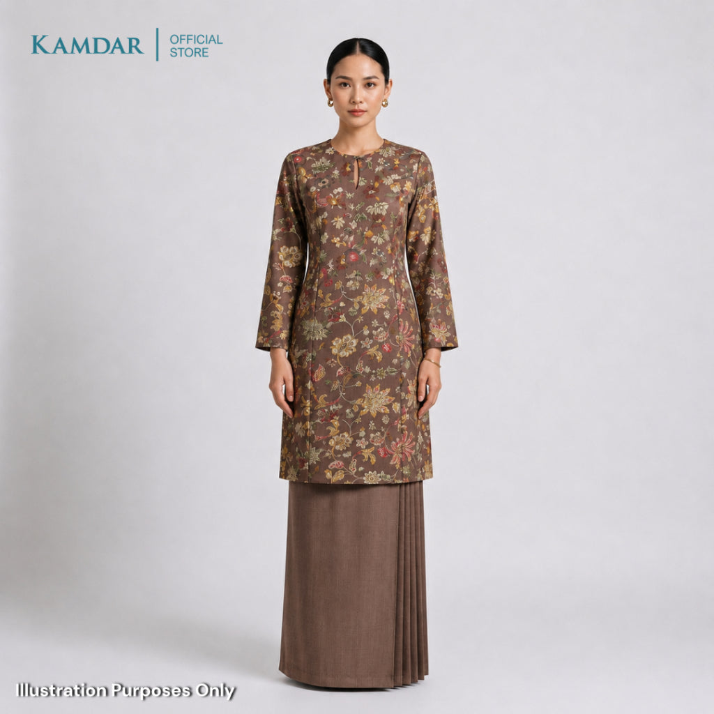 KAMDAR – Cempaka Baju Kurung Pesak Gantung Chaneli Premium Wanita | Set Moden Eksklusif | S-3XL