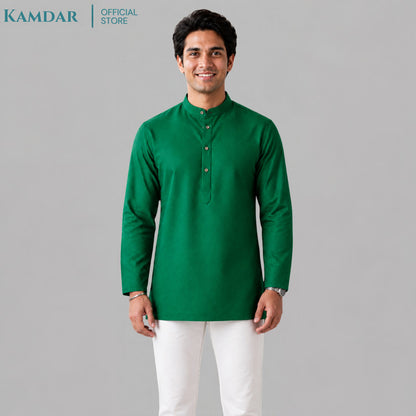 KAMDAR – Baju Kurta Pendek Lelaki Kain Bercorak Berlian | Baju Deepavali Moden