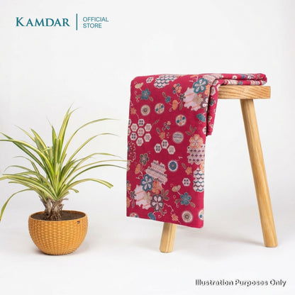 KAMDAR – Parisa Chanderi Premium Kain Pasang | Fabrik Ringan Berkilat | 2M / 4M