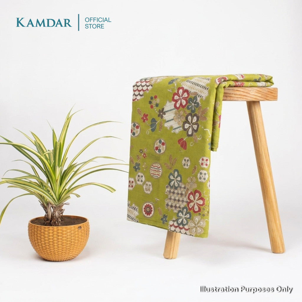 KAMDAR – Parisa Chanderi Premium Kain Pasang | Fabrik Ringan Berkilat | 2M / 4M