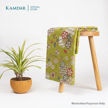 KAMDAR – Parisa Chanderi Premium Kain Pasang | Fabrik Ringan Berkilat | 2M / 4M