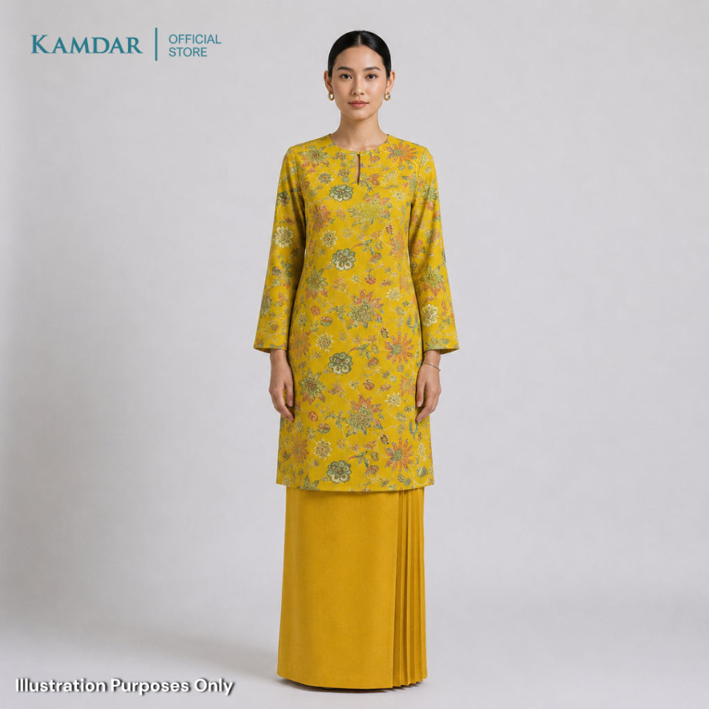 KAMDAR – Cempaka Baju Kurung Pesak Gantung Chaneli Premium Wanita | Set Moden Eksklusif | S-3XL