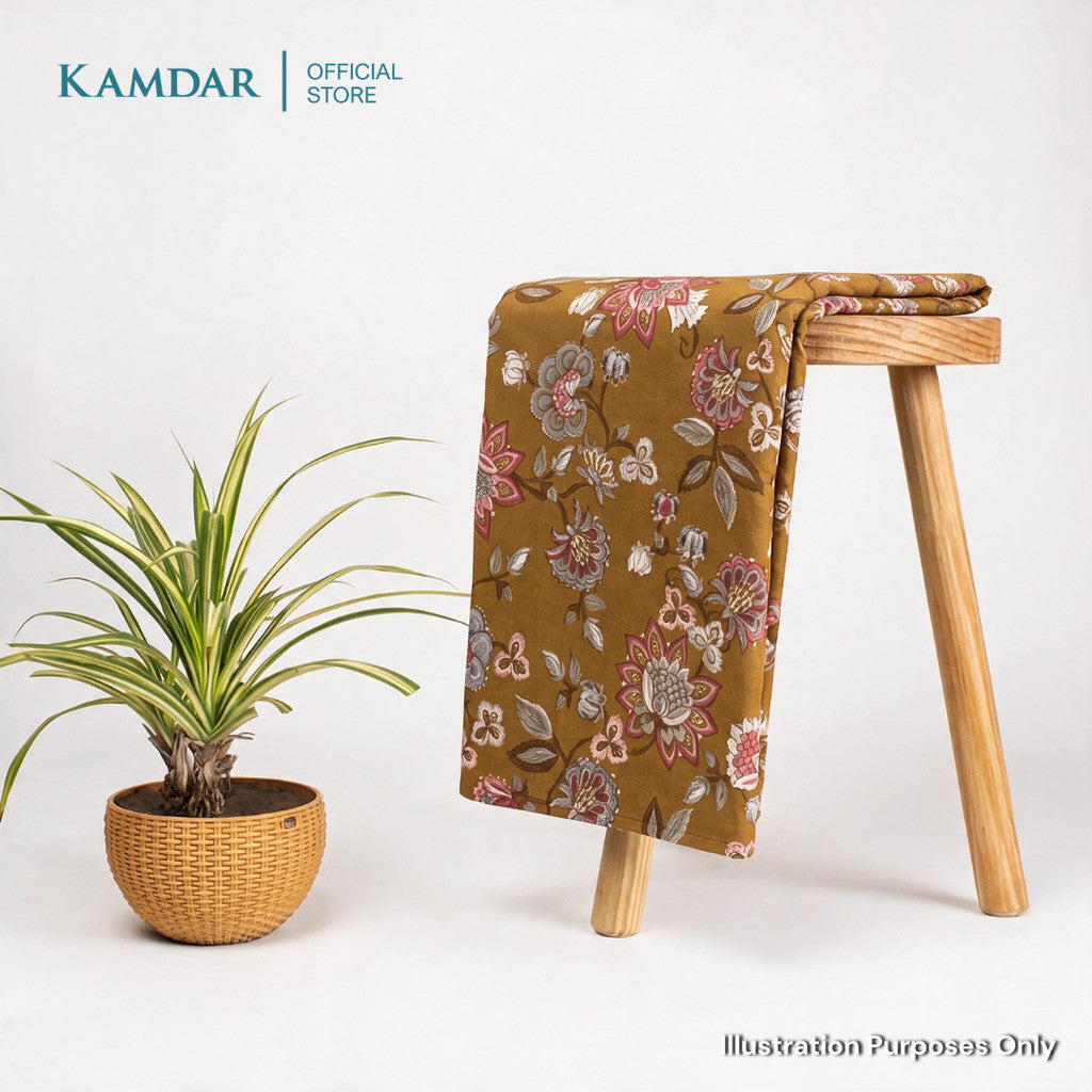 KAMDAR – Parisa Chanderi Premium Kain Pasang | Fabrik Ringan Berkilat | 2M / 4M