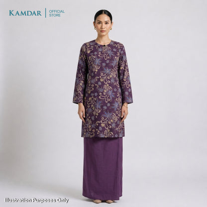 KAMDAR – Cempaka Baju Kurung Pesak Gantung Chaneli Premium Wanita | Set Moden Eksklusif | S-3XL