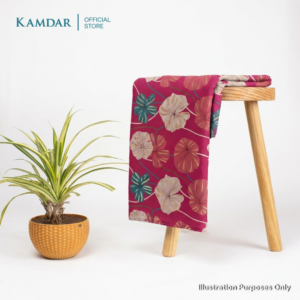 KAMDAR – Parisa Chanderi Premium Kain Pasang | Fabrik Ringan Berkilat | 2M / 4M