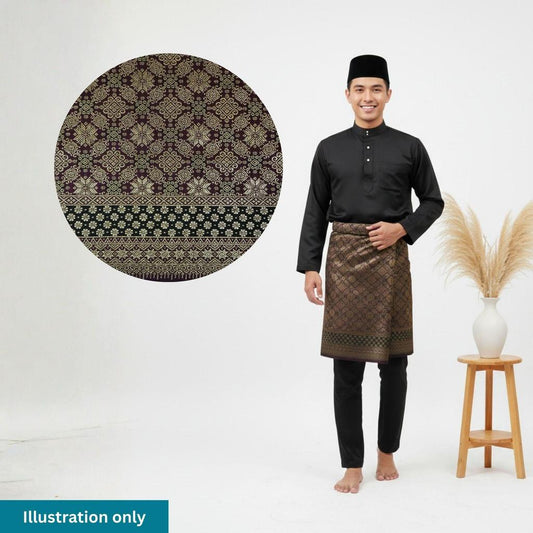 KAMDAR Srikandi Senja Metallic Songket | Kain Songket Berkilat Ironless Tak Jarang | Bidang 44