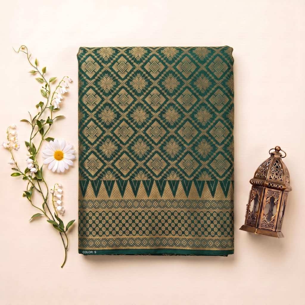 KAMDAR – Harum Melati Songket Metallic Kain Pasang | Songket Berkualiti Halus – 2M/4M