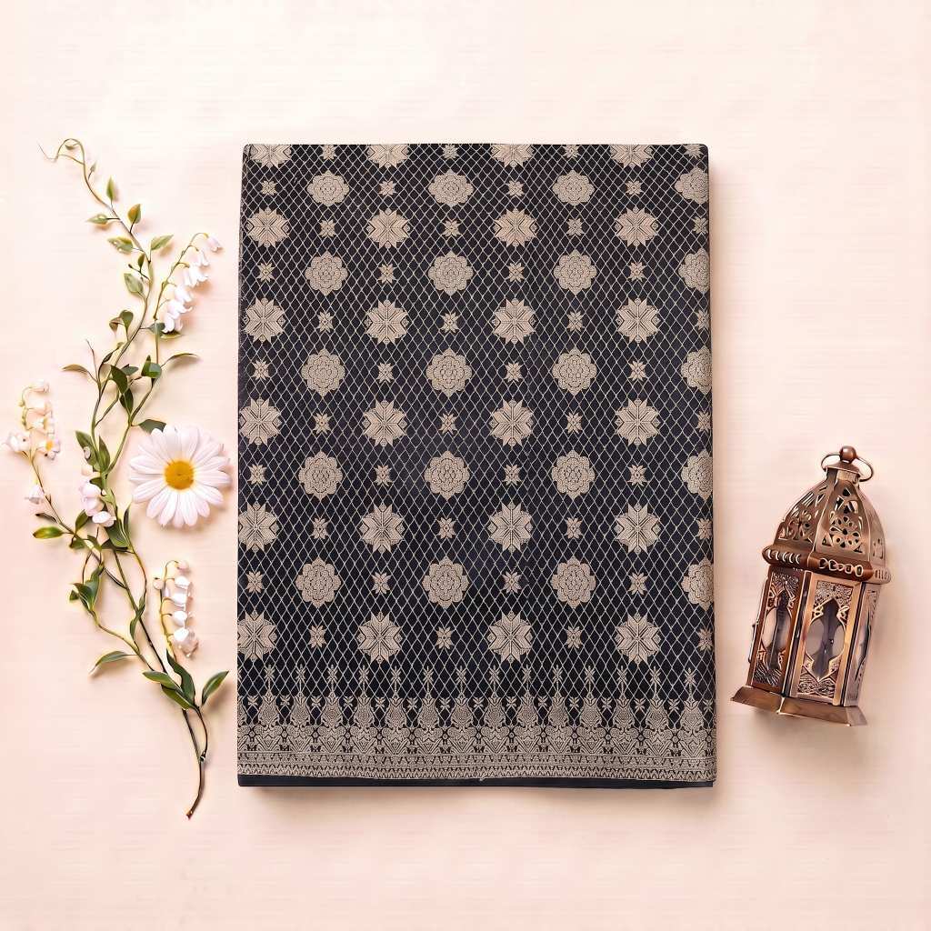 KAMDAR – Harum Melati Songket Metallic Kain Pasang | Songket Berkualiti Halus – 2M/4M