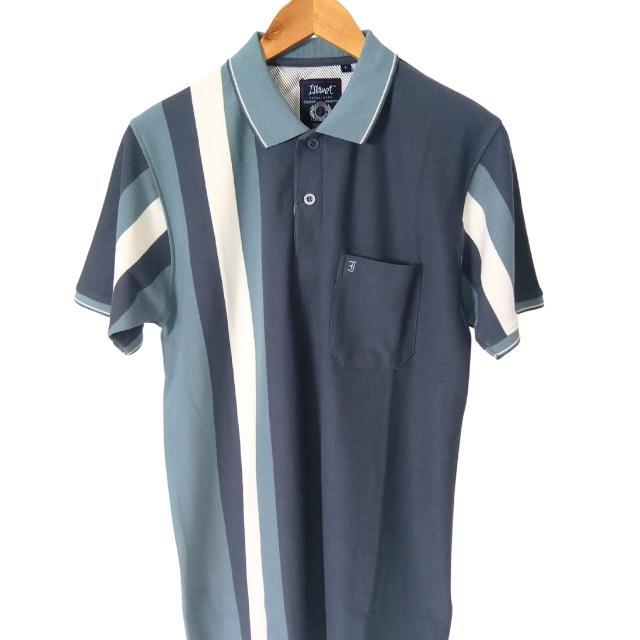 KAMDAR Stripe Polo T-Shirt Casual Short Sleeve Cotton Microfiber Casual Fashion T-Shirt Berkolar