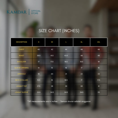 KAMDAR – Angsana Batik Shirt Comfort Fit Long Sleeves | Corak Bunga Jambangan
