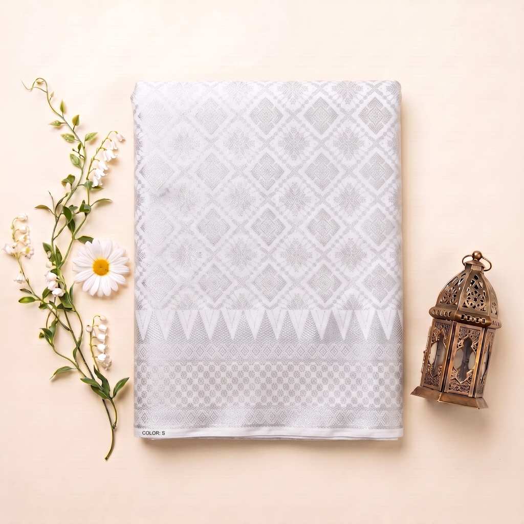 KAMDAR – Harum Melati Songket Metallic Kain Pasang | Songket Berkualiti Halus – 2M/4M