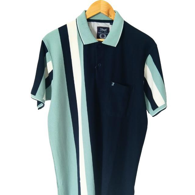 KAMDAR Stripe Polo T-Shirt Casual Short Sleeve Cotton Microfiber Casual Fashion T-Shirt Berkolar