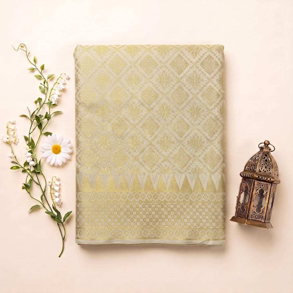 KAMDAR – Harum Melati Songket Metallic Kain Pasang | Songket Berkualiti Halus – 2M/4M