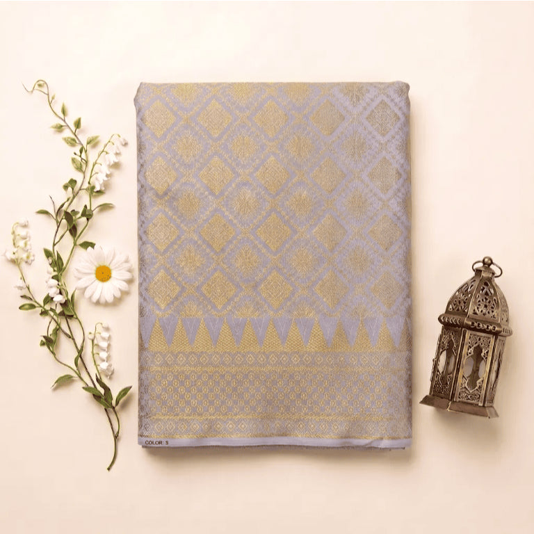 KAMDAR – Harum Melati Songket Metallic Kain Pasang | Songket Berkualiti Halus – 2M/4M
