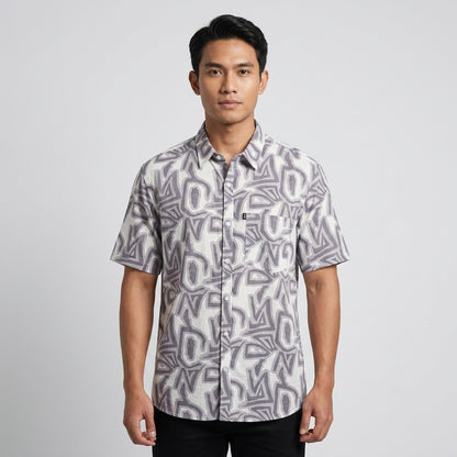 KAMDAR Auric Linen Shirt Lelaki | Kemeja Lengan Pendek Linen Breathable | Smart Casual | M-5XL