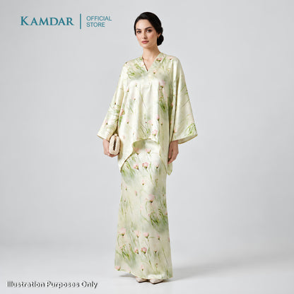 Matelda Kain Acetate Satin Digital Print – Wildflower Watercolour