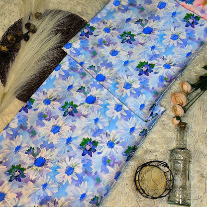 Matelda Kain Acetate Satin Digital Print – Wildflower Watercolour