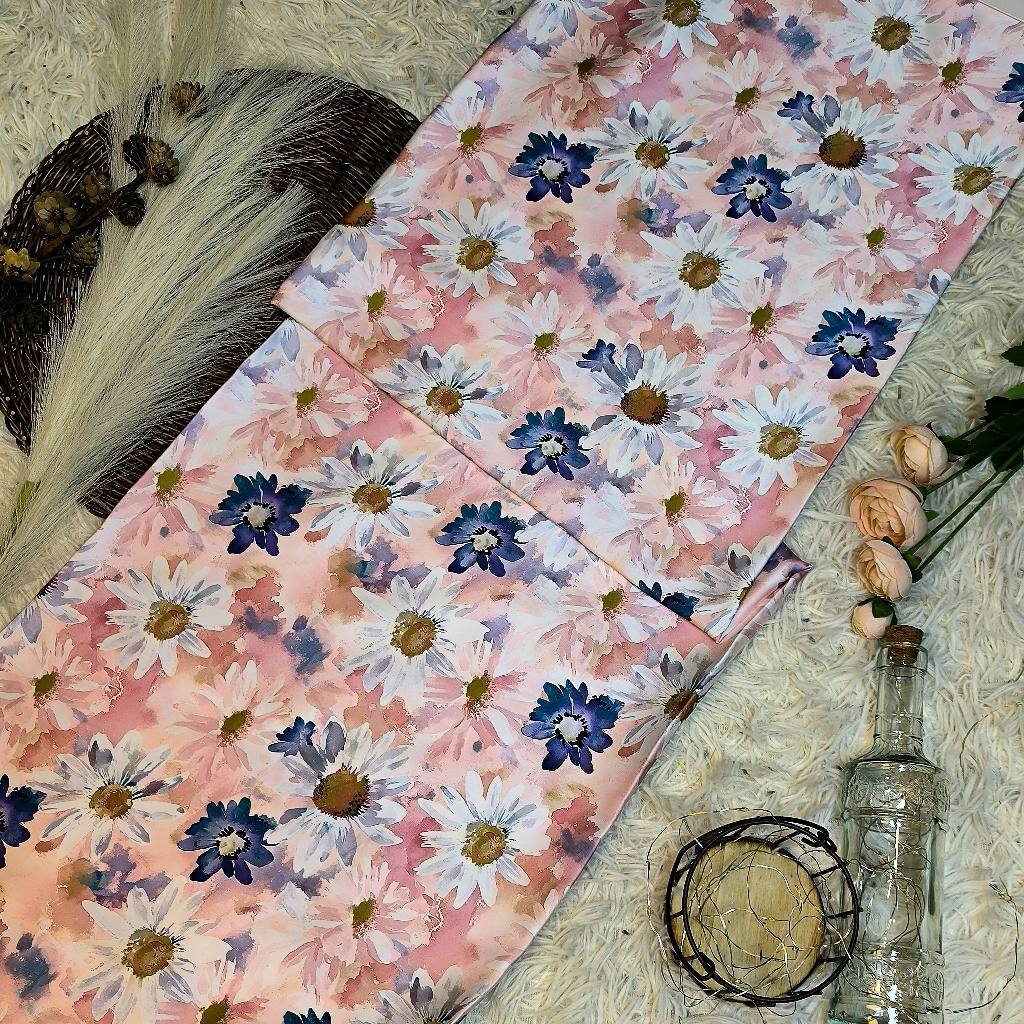 Matelda Kain Acetate Satin Digital Print – Wildflower Watercolour